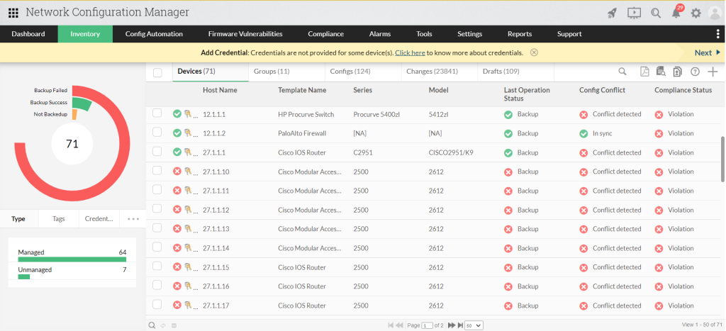 NCM configuration backup nccm