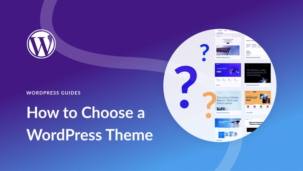 how to choose a wordpress theme featured image