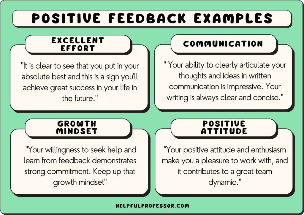 positive feedback examples